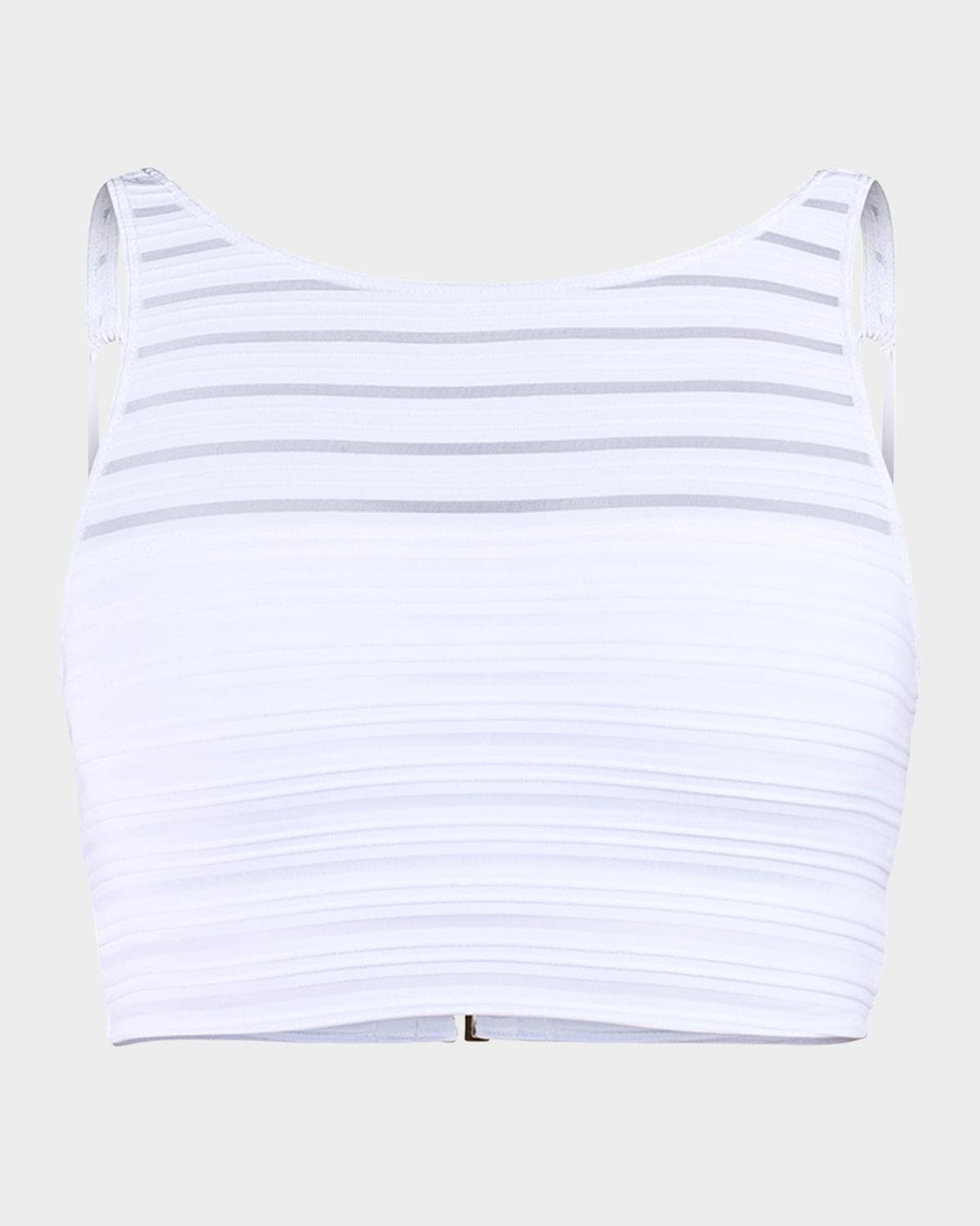 La Blanca Fluid Lines High-Neck Midline Bikini Top