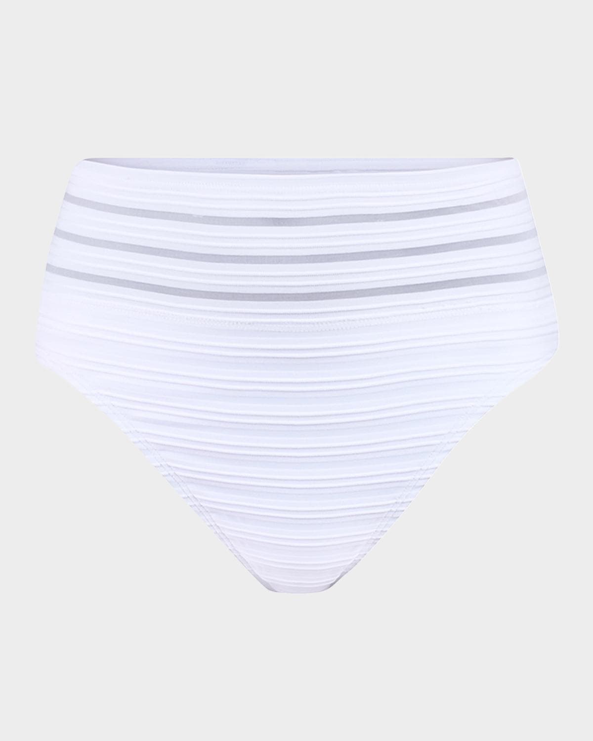 La Blanca Fluid Lines High-Waist Bikini Bottoms