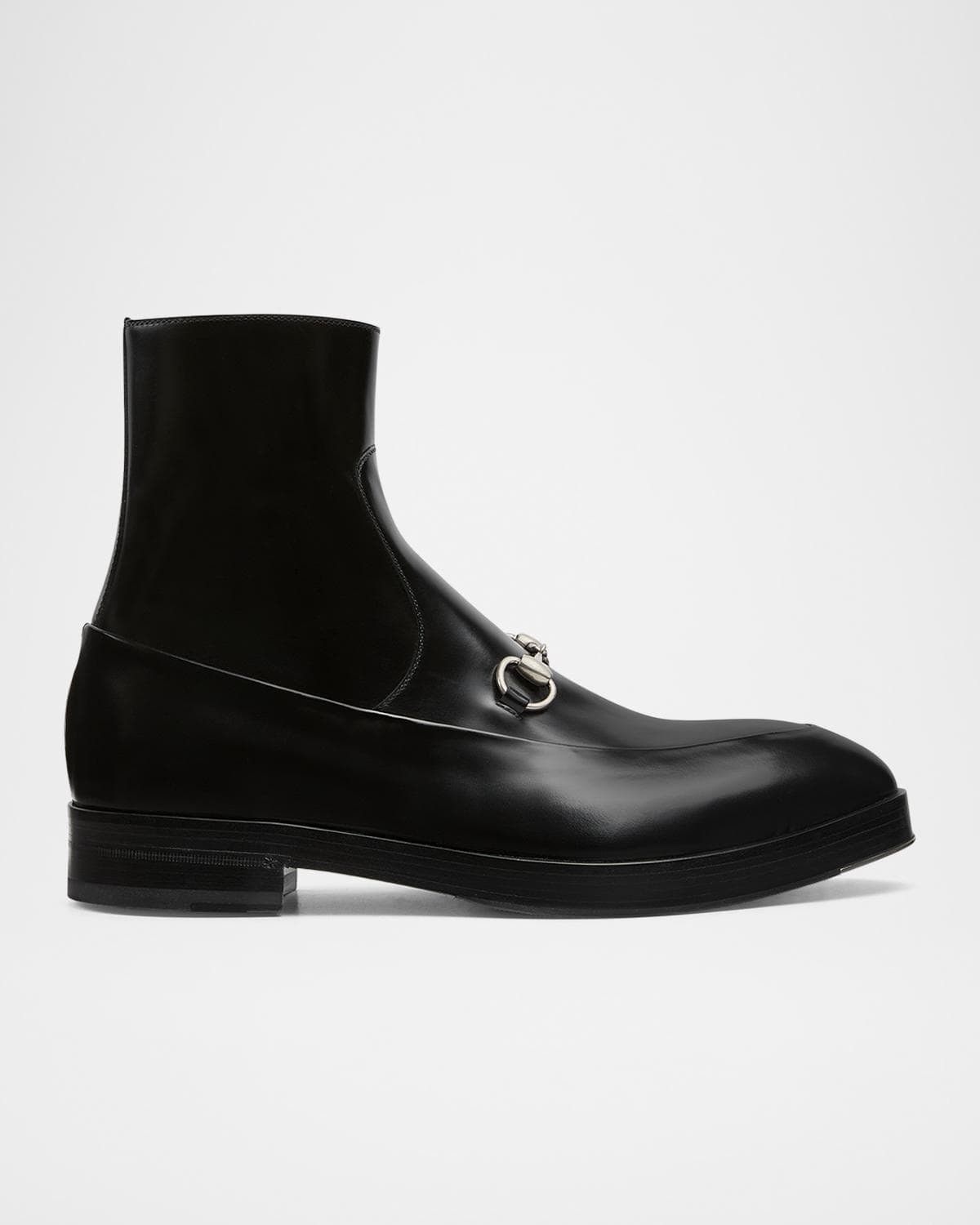 Gucci Men's Burn Leather Horsebit Ankle Boots · 8 UK (9D US)