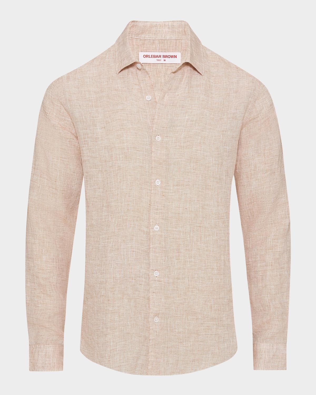 Orlebar Brown Men's Giles Long-Sleeve Linen Sport Shirt