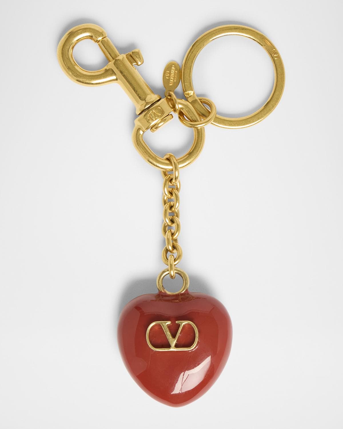 Valentino Garavani VLOGO Signature Heart Charm Keyring