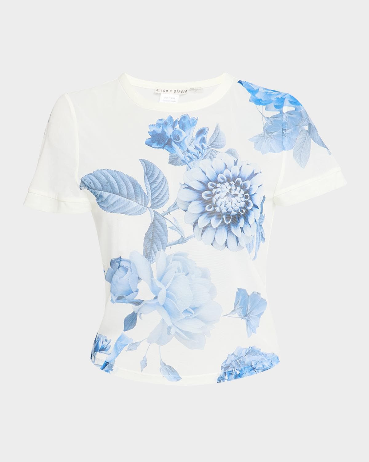 ALICE + OLIVIA Tess Crewneck Tee · X-SMALL