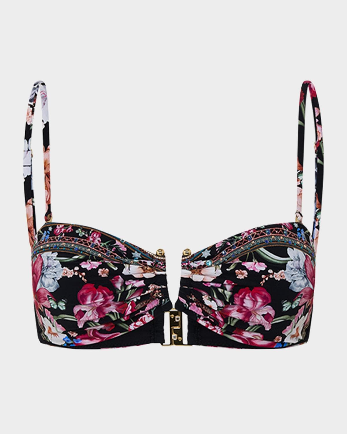 Camilla Midnight in Monserrate Bandeau U-Ring Bikini Top