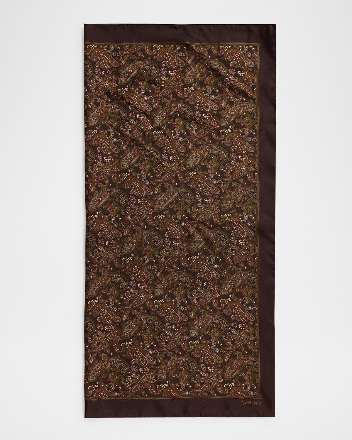 Saint Laurent Paisley-Print Silk Scarf