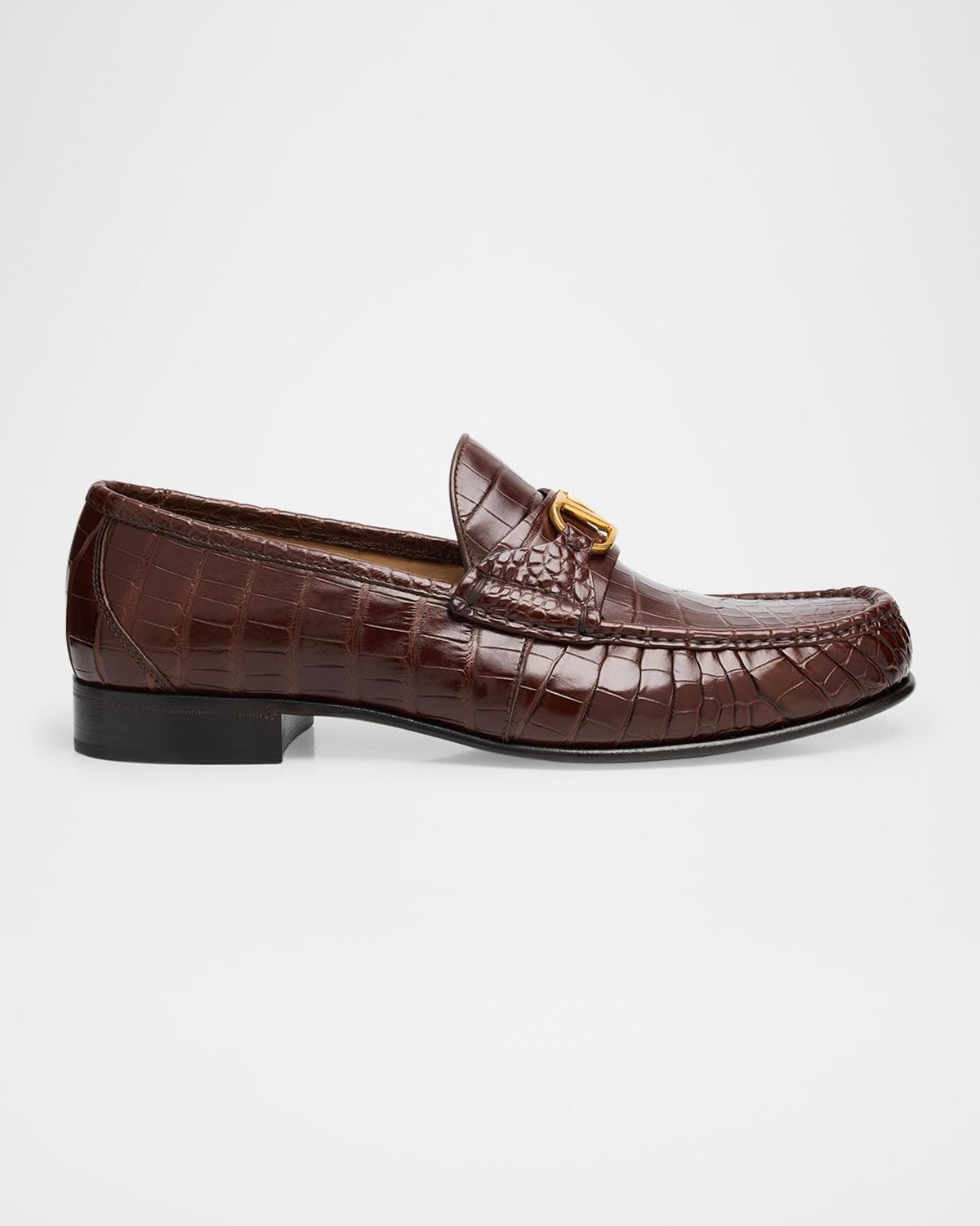Valentino Garavani Men's VLogo Signature Crocodile Loafers