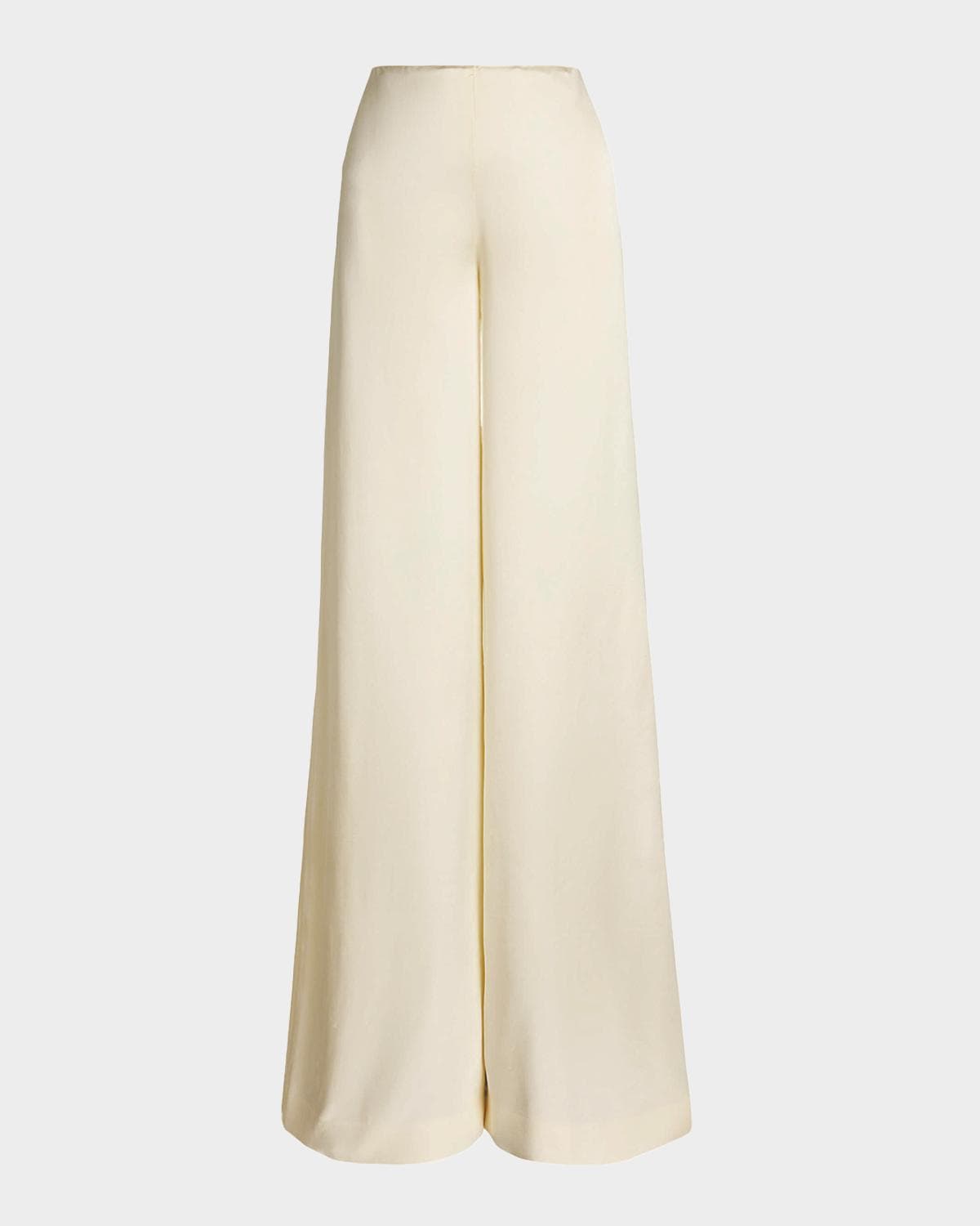 Ralph Lauren Collection Daria Washed Satin Wide-Leg Pants