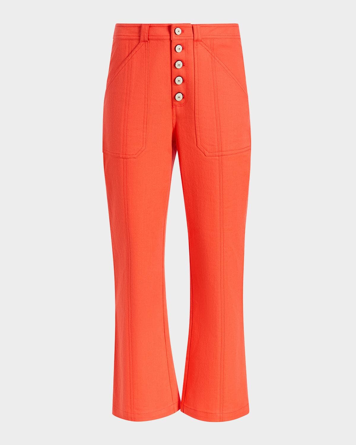 Cinq à Sept Wallace Cropped Button-Fly Pants