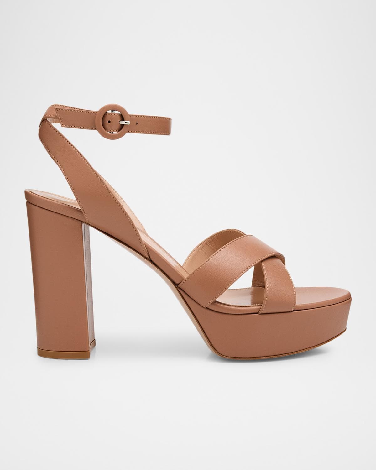 Gianvito Rossi Crisscross Ankle-Strap Platform Sandals