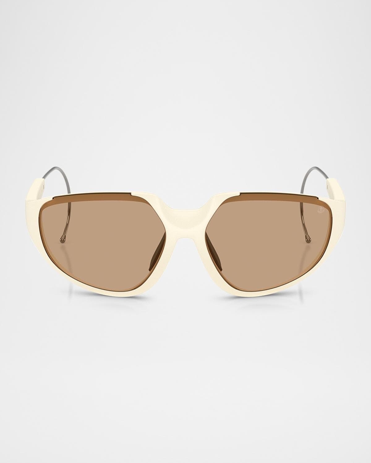 Moncler ME8008 Wraparound Plastic Sunglasses