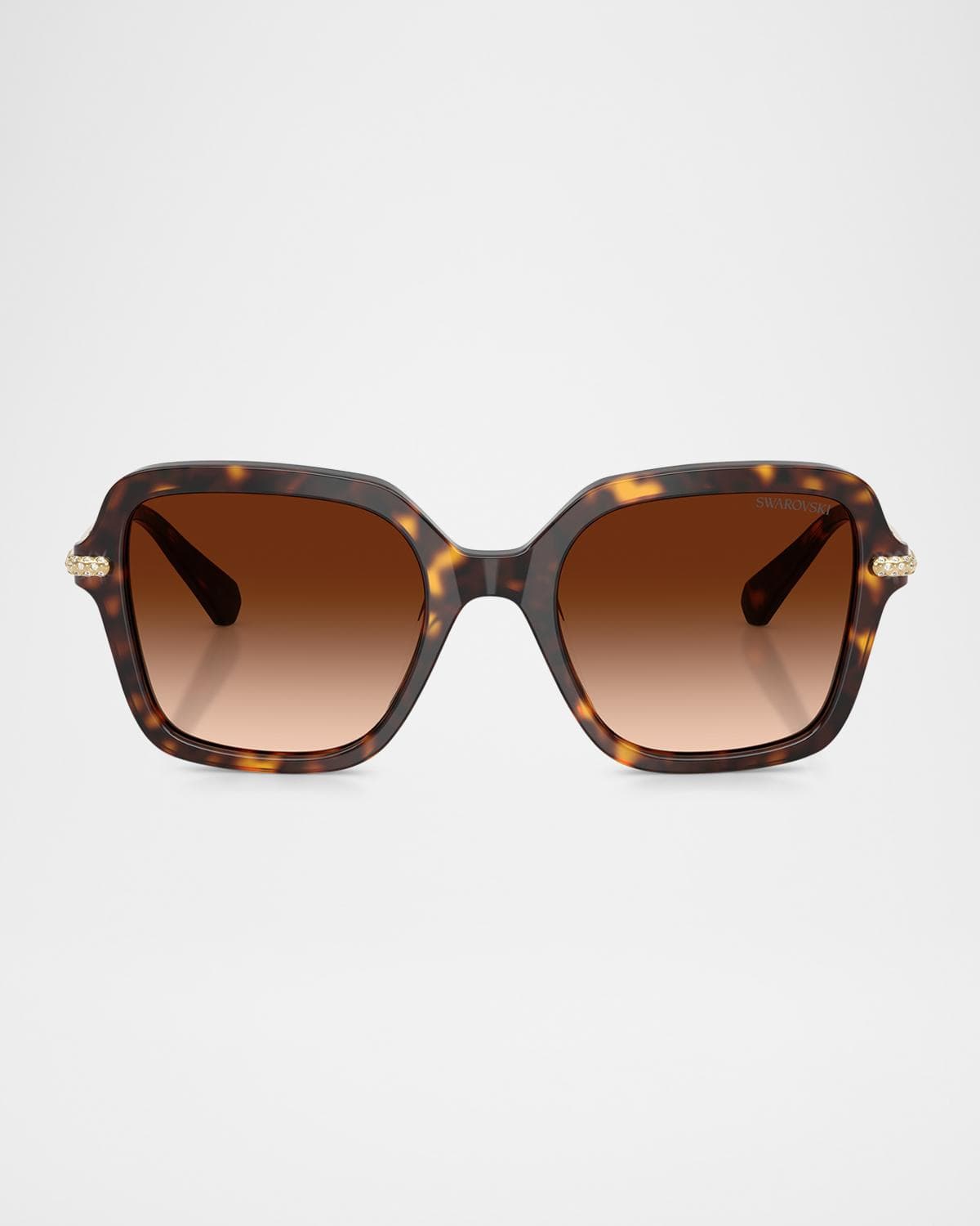 Swarovski SK6040 Crystal-Embellished Square Acetate Sunglasses