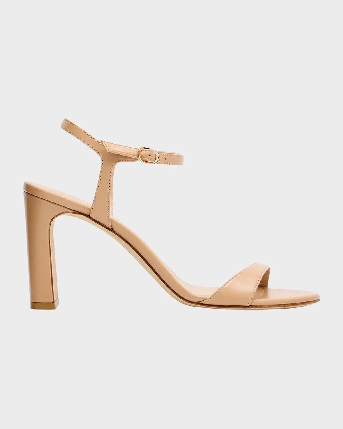 Stuart Weitzman Babette Leather Ankle-Strap Sandals