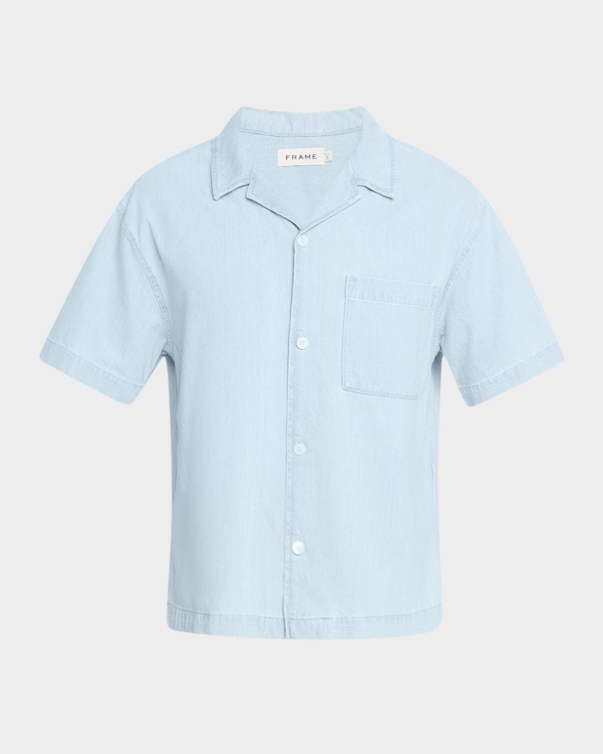 FRAME Men's Short-Sleeve Camp Collar Shirt