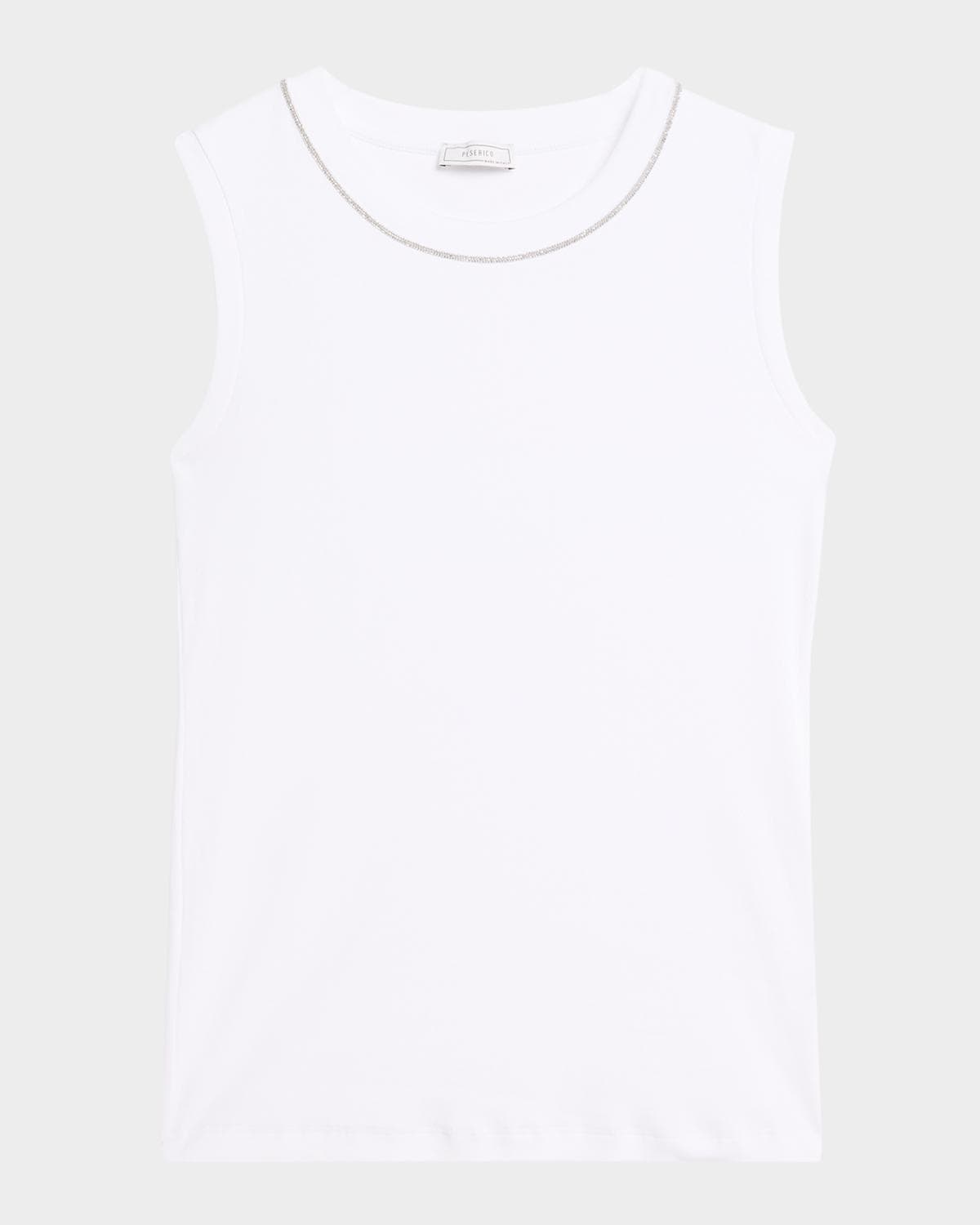 Peserico Punto Luce Crewneck Rib Knit Top
