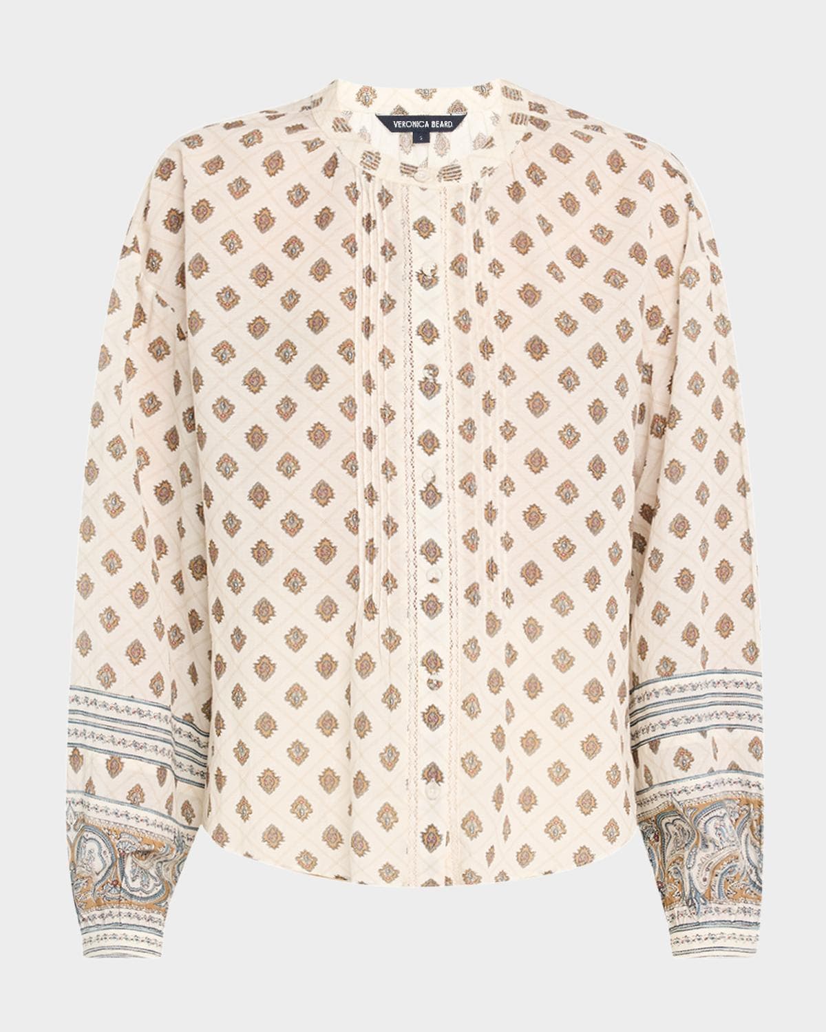 Veronica Beard Lollie Button-Front Blouse · X-LARGE