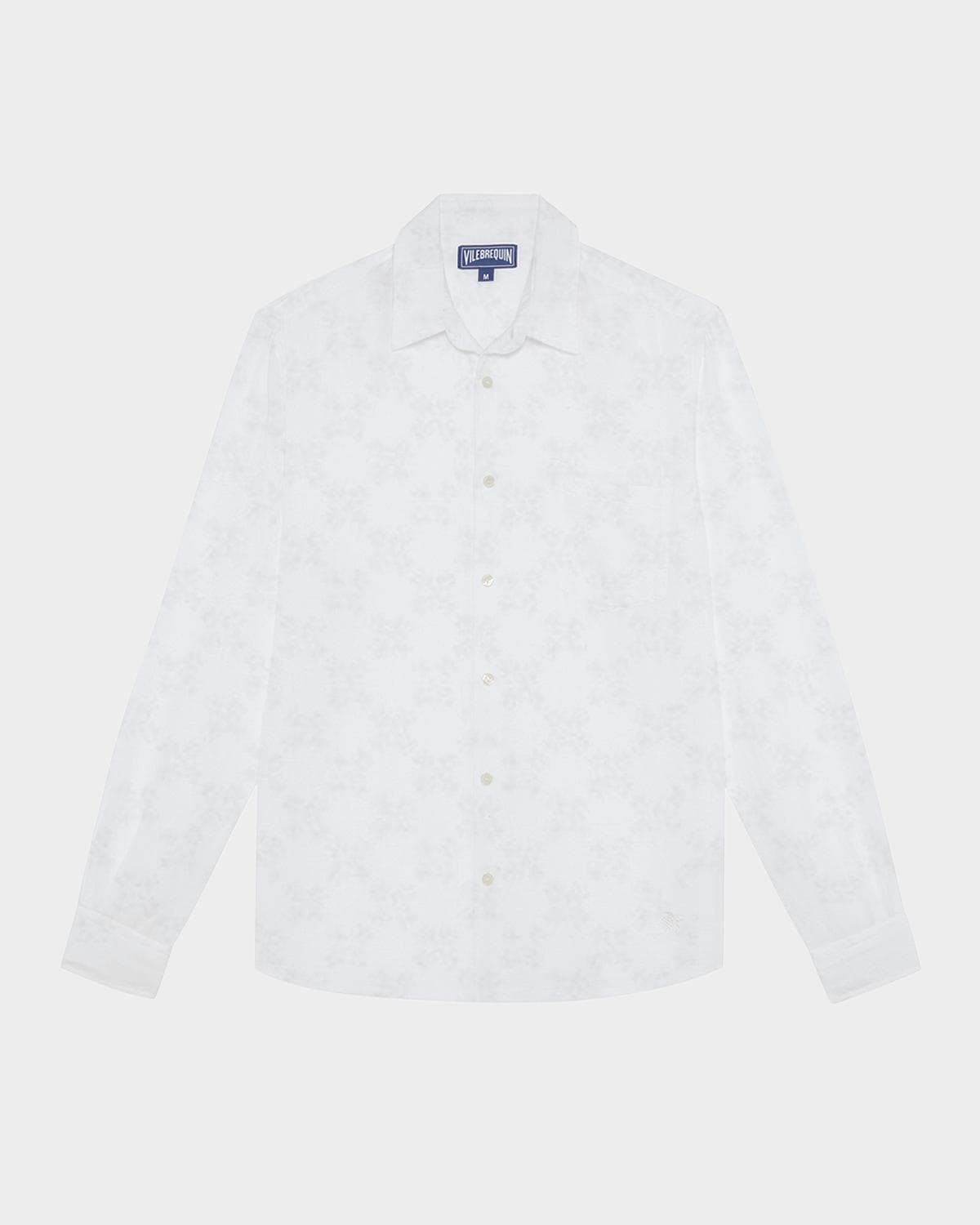 Vilebrequin Men's Cotton-Linen Solid Sport Shirt