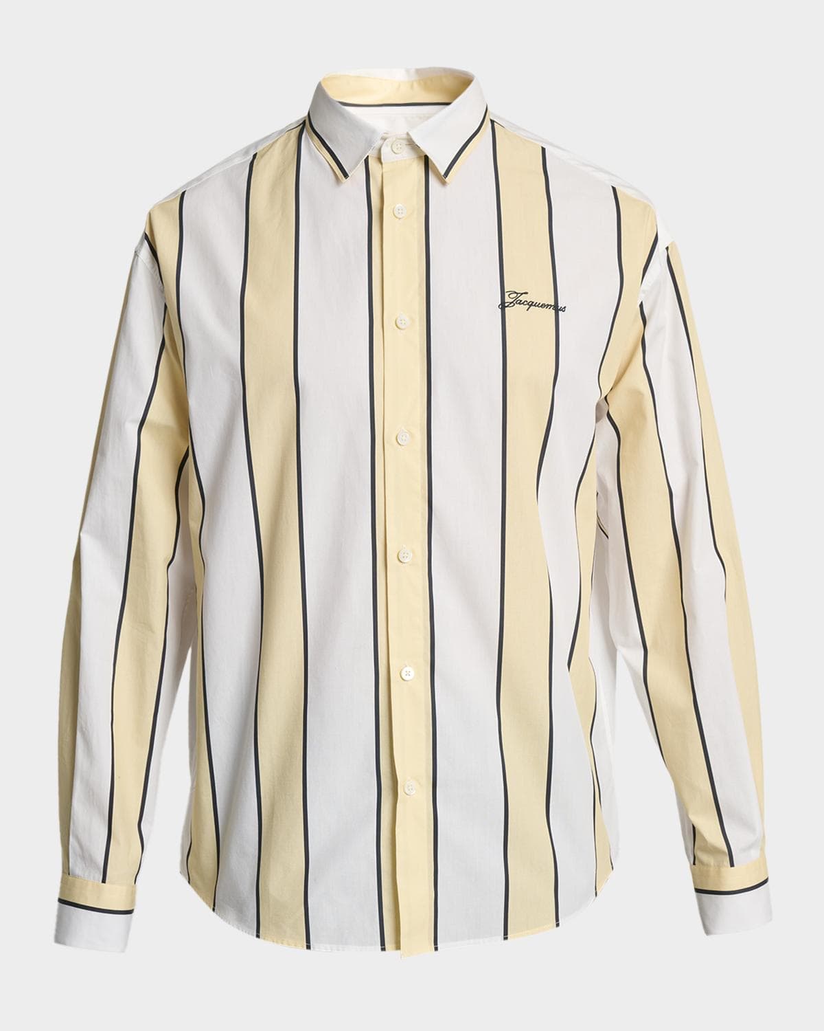 Jacquemus Men's The Simon Stripe Poplin Button-Down Shirt