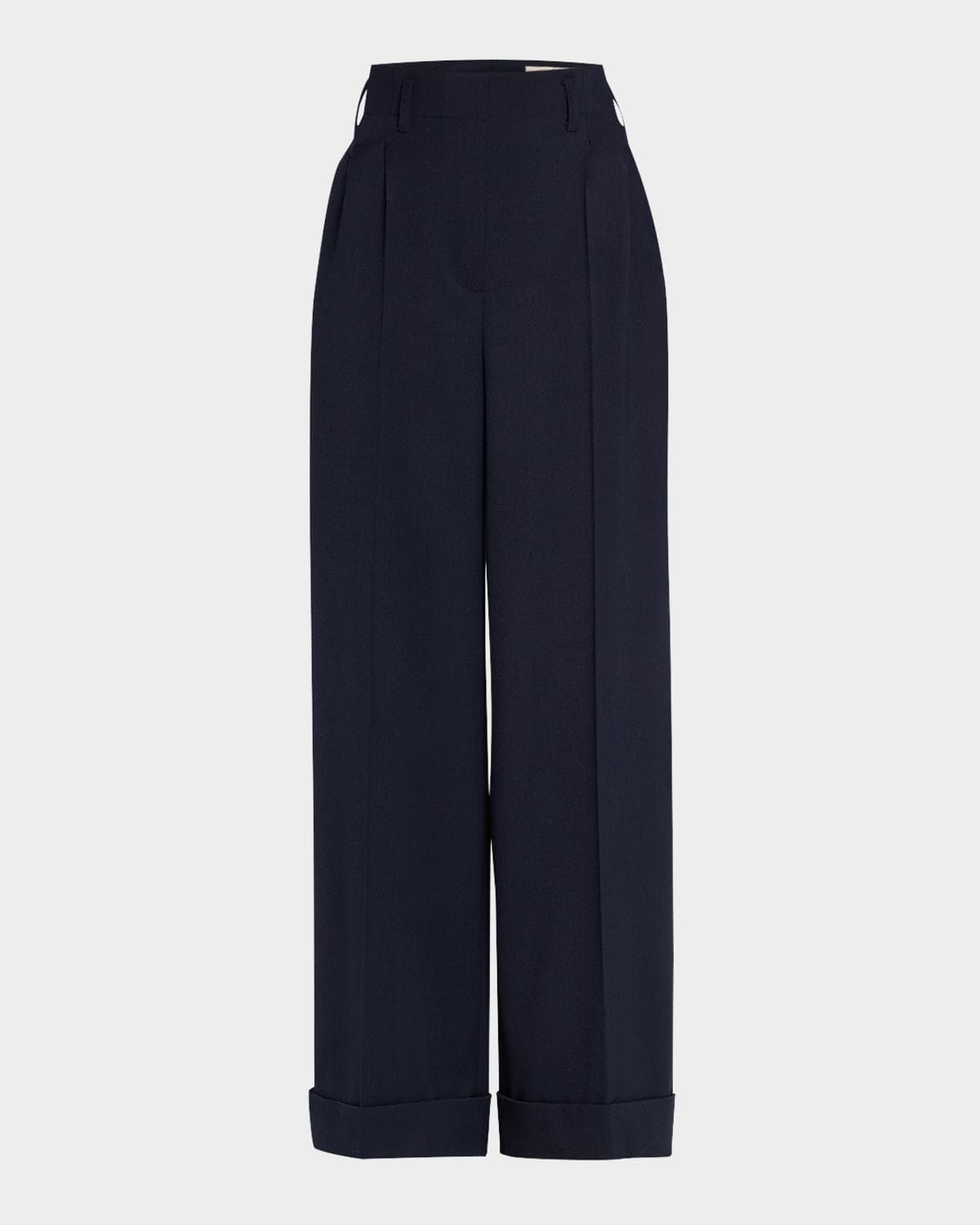 Maison Common Wool-Blend Wide-Leg Cuffed Pants · 36 DE (6 US)