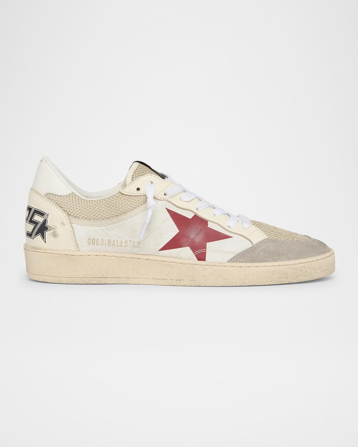 Golden Goose Men's Ball Star Mesh and Leather Low-Top Sneakers