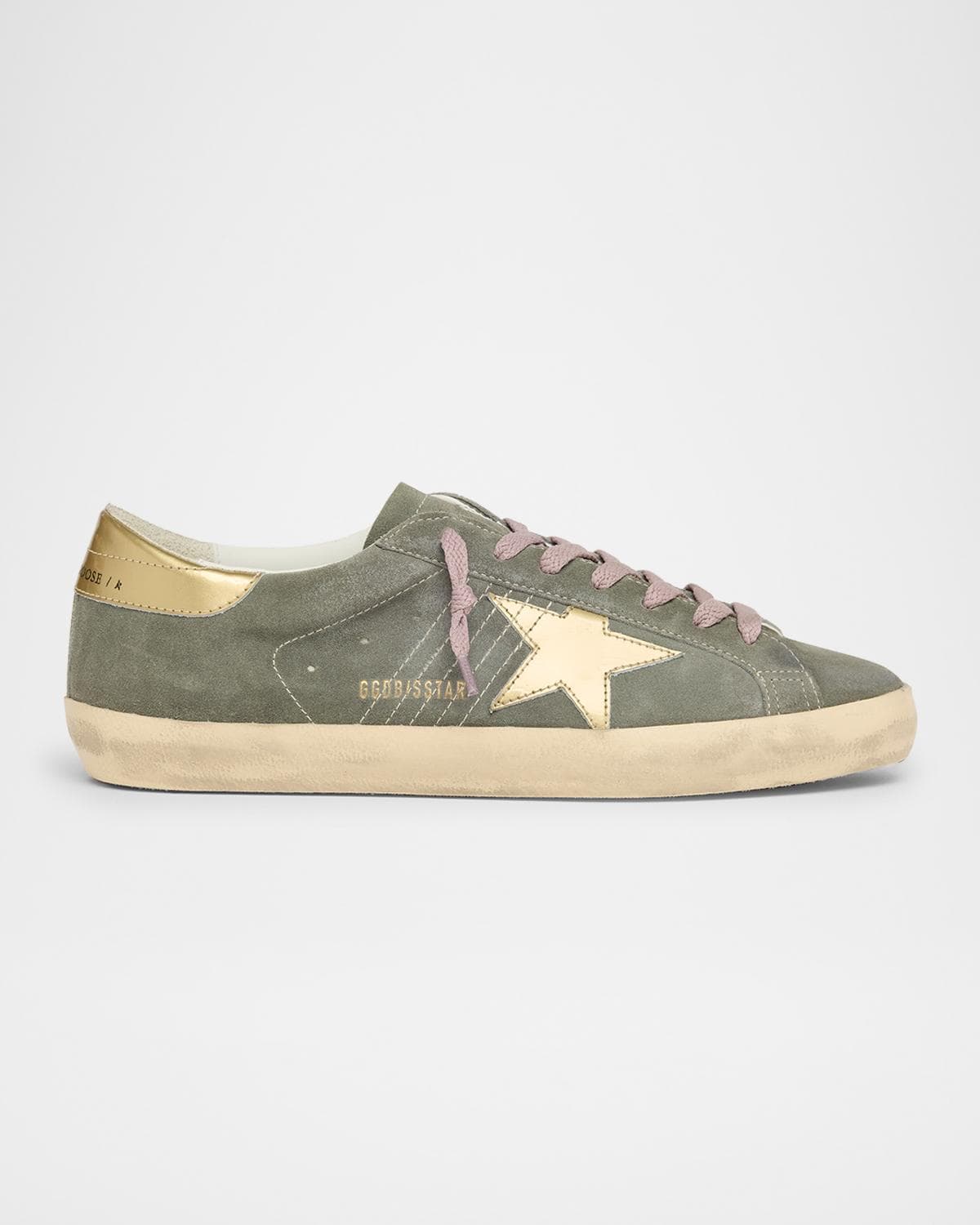 Golden Goose Men's Super-Star Suede and Metallic Leather Sneakers