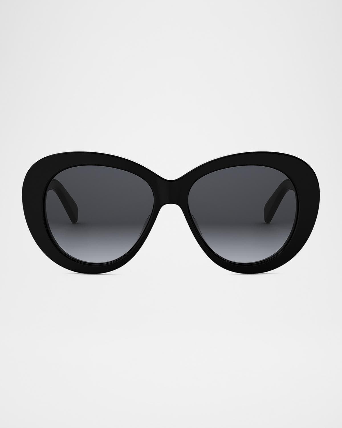 CELINE Triomphe Logo Oval Acetate Sunglasses