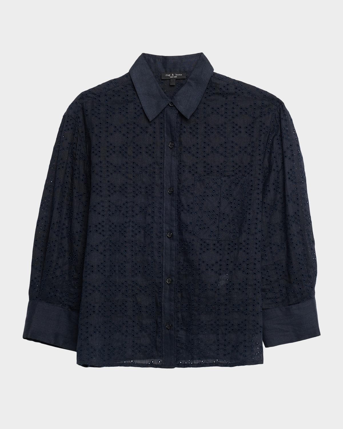 rag & bone Lucia Embroidered Button-Front Shirt