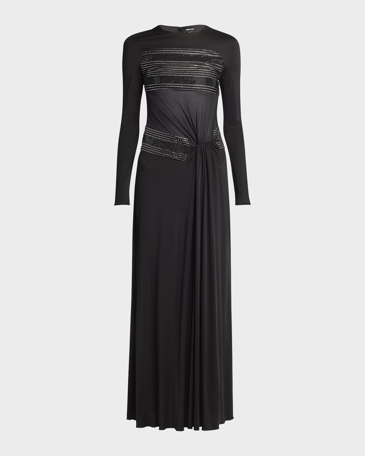 Giorgio Armani Crystal Sheer Midriff Jersey Gown · 42 IT (6 US)