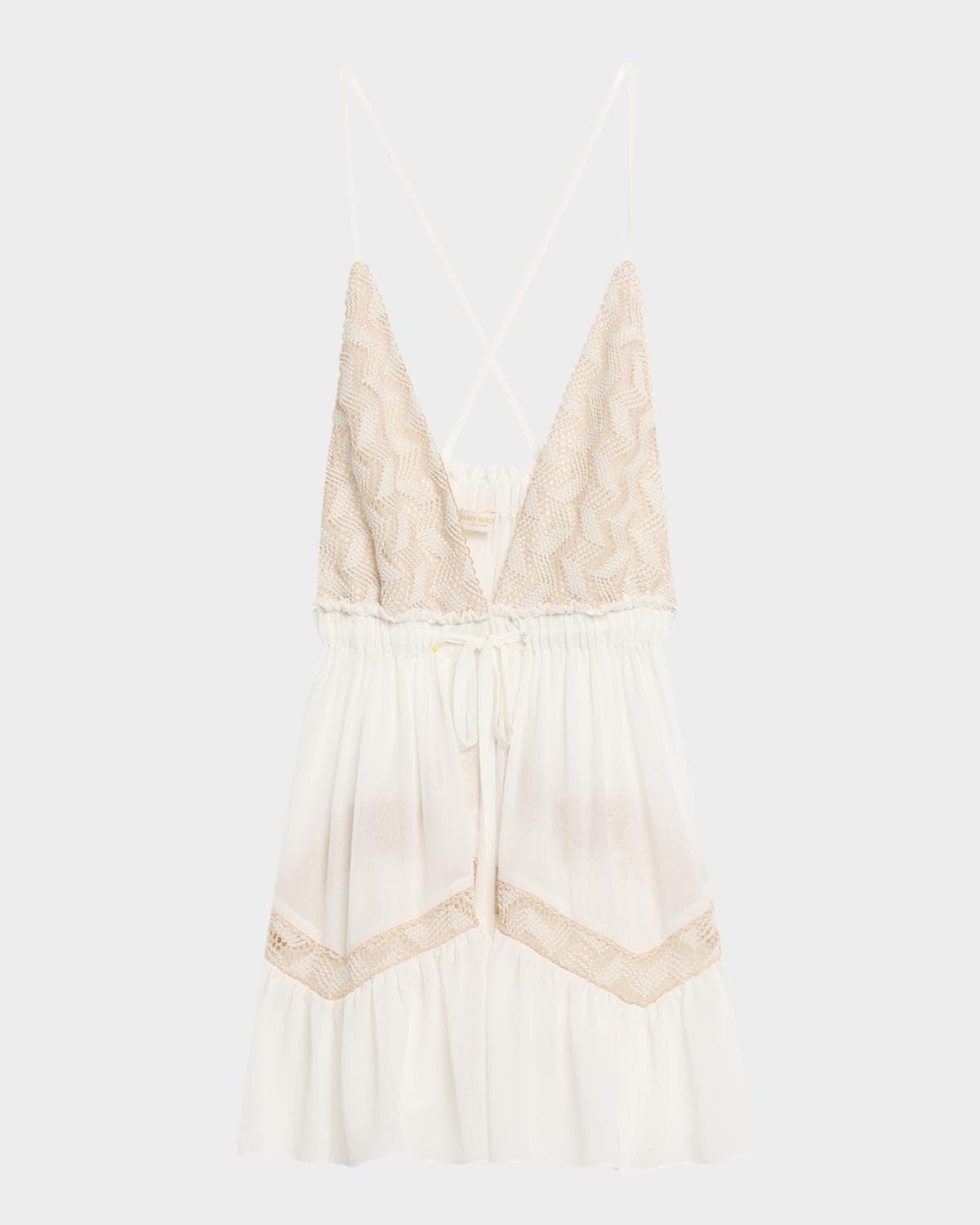 Ramy Brook Kerry Crochet-Trim Mini Dress · X-LARGE