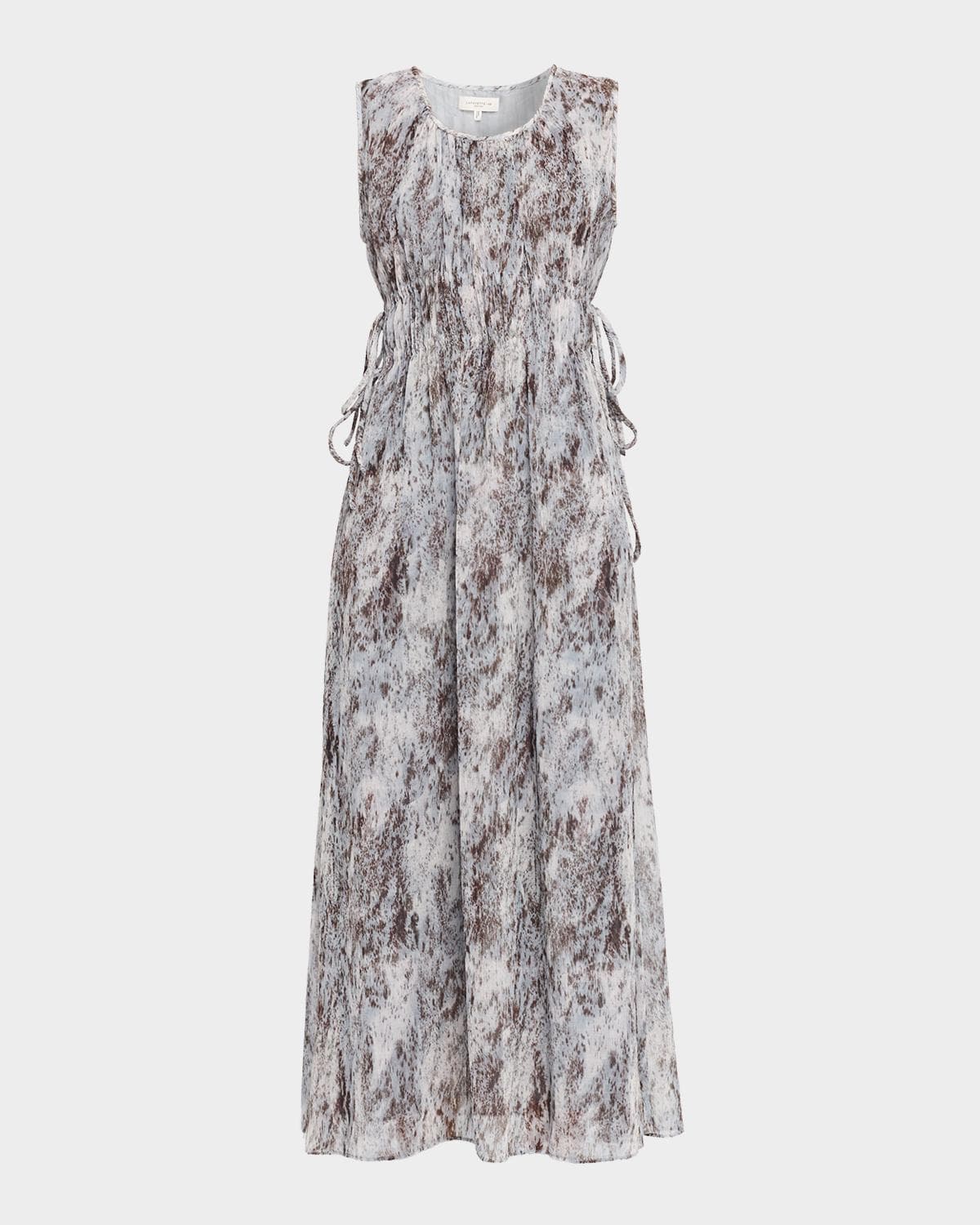 Lafayette 148 New York Sleeveless Gathered Waist Midi Dress · SMALL