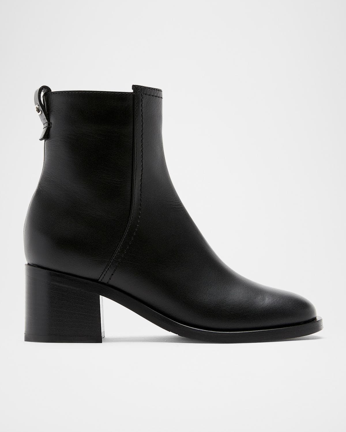 La Canadienne Jordan Leather Block-Heel Ankle Booties