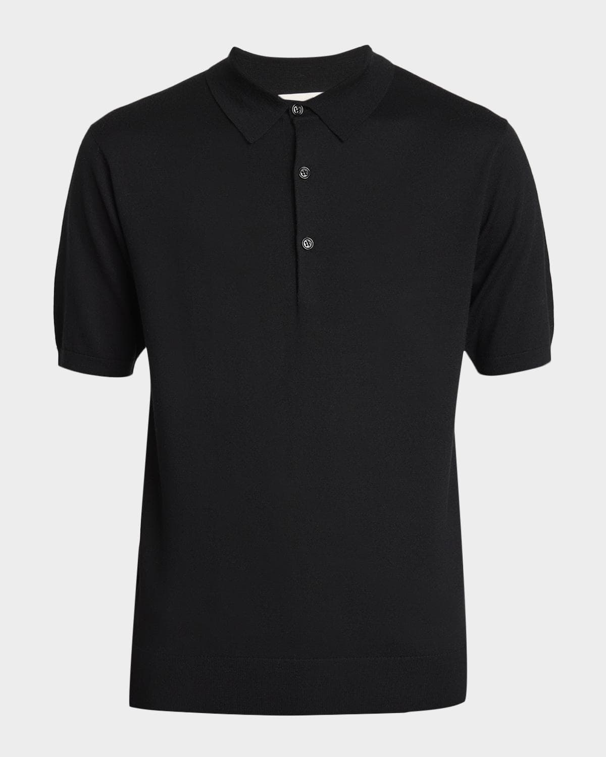Dries Van Noten Men's Murice Merino Wool Knit Polo Shirt