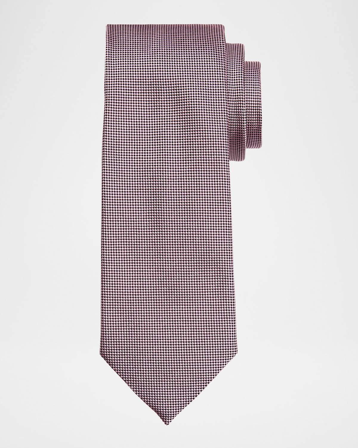 ZEGNA Men's Tic-Weave Silk Tie