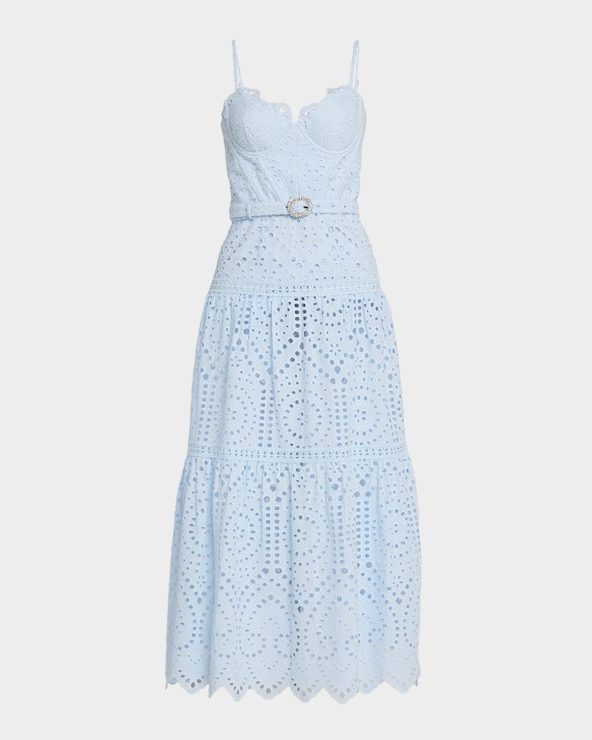Generation Love Zuria Belted Eyelet Maxi Dress