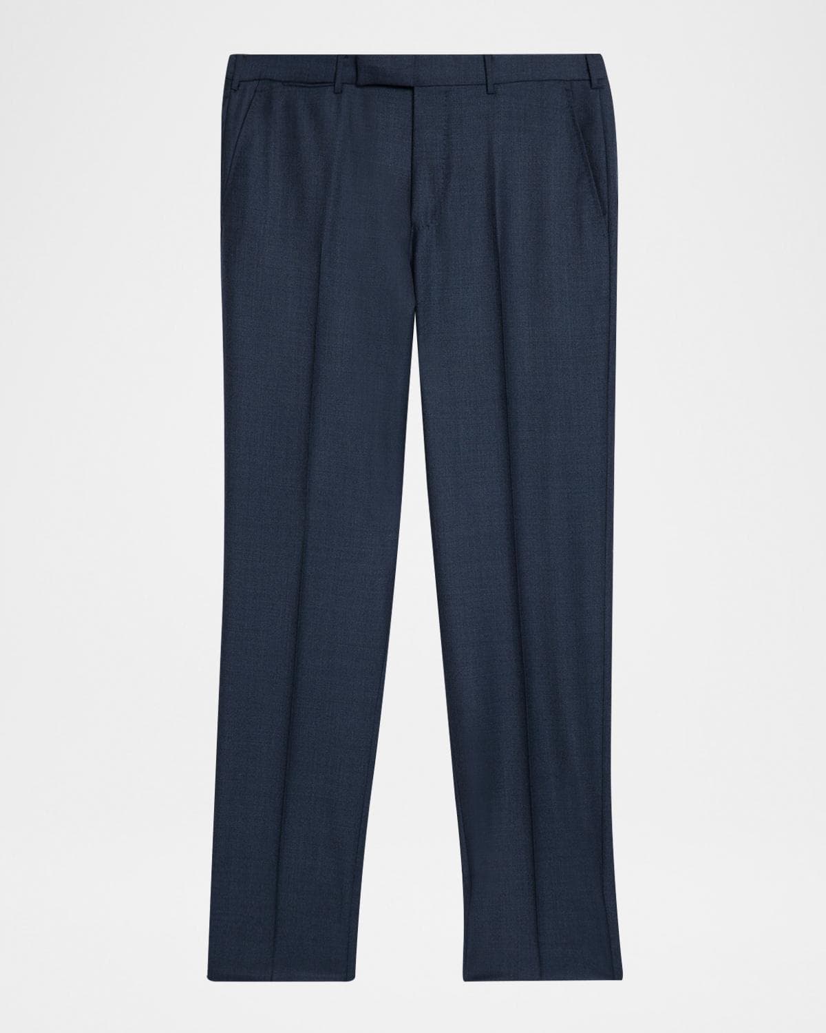 ZEGNA Men's Wool Sharkskin Modern Fit Trousers