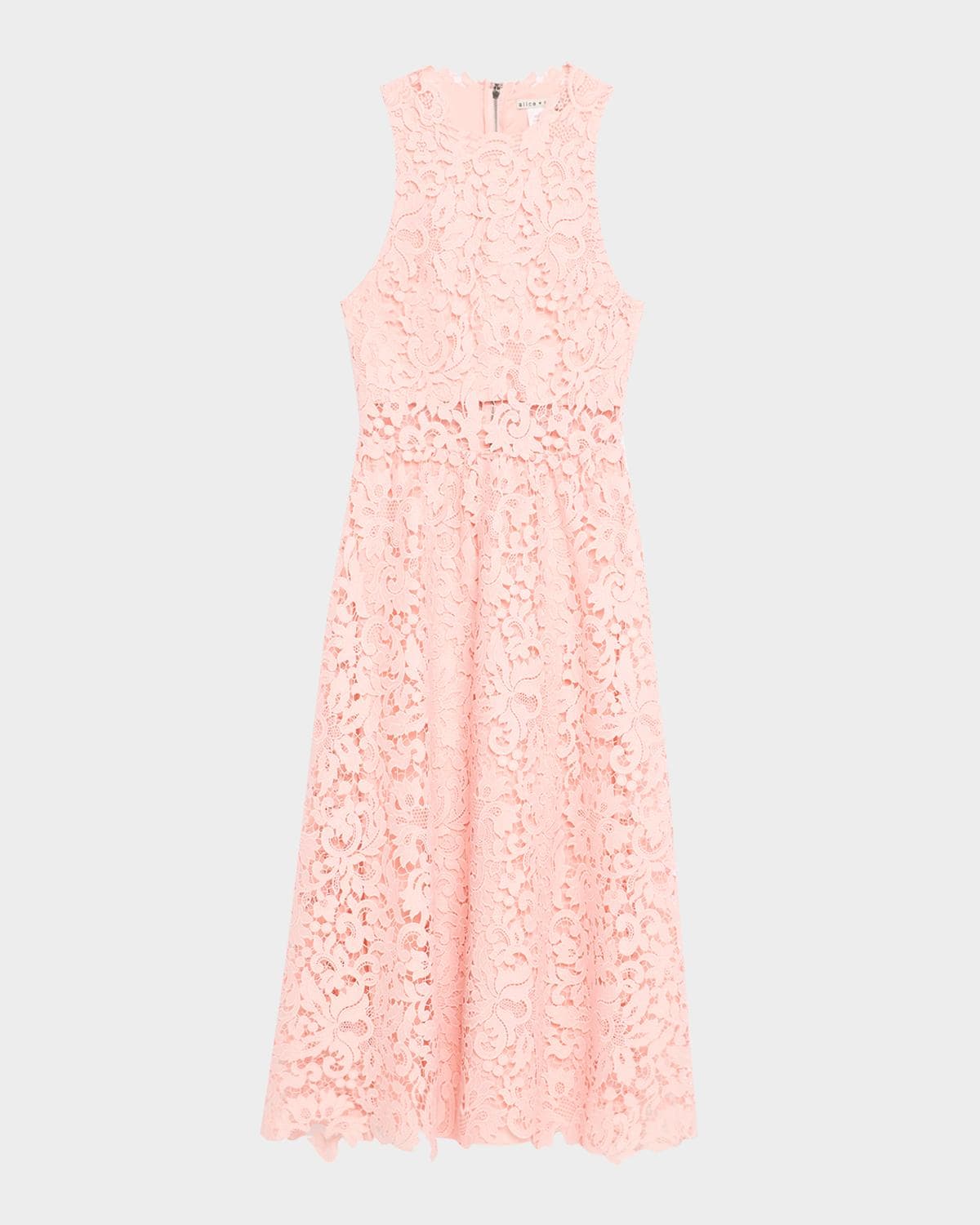 ALICE + OLIVIA Babette Lace Midi Dress