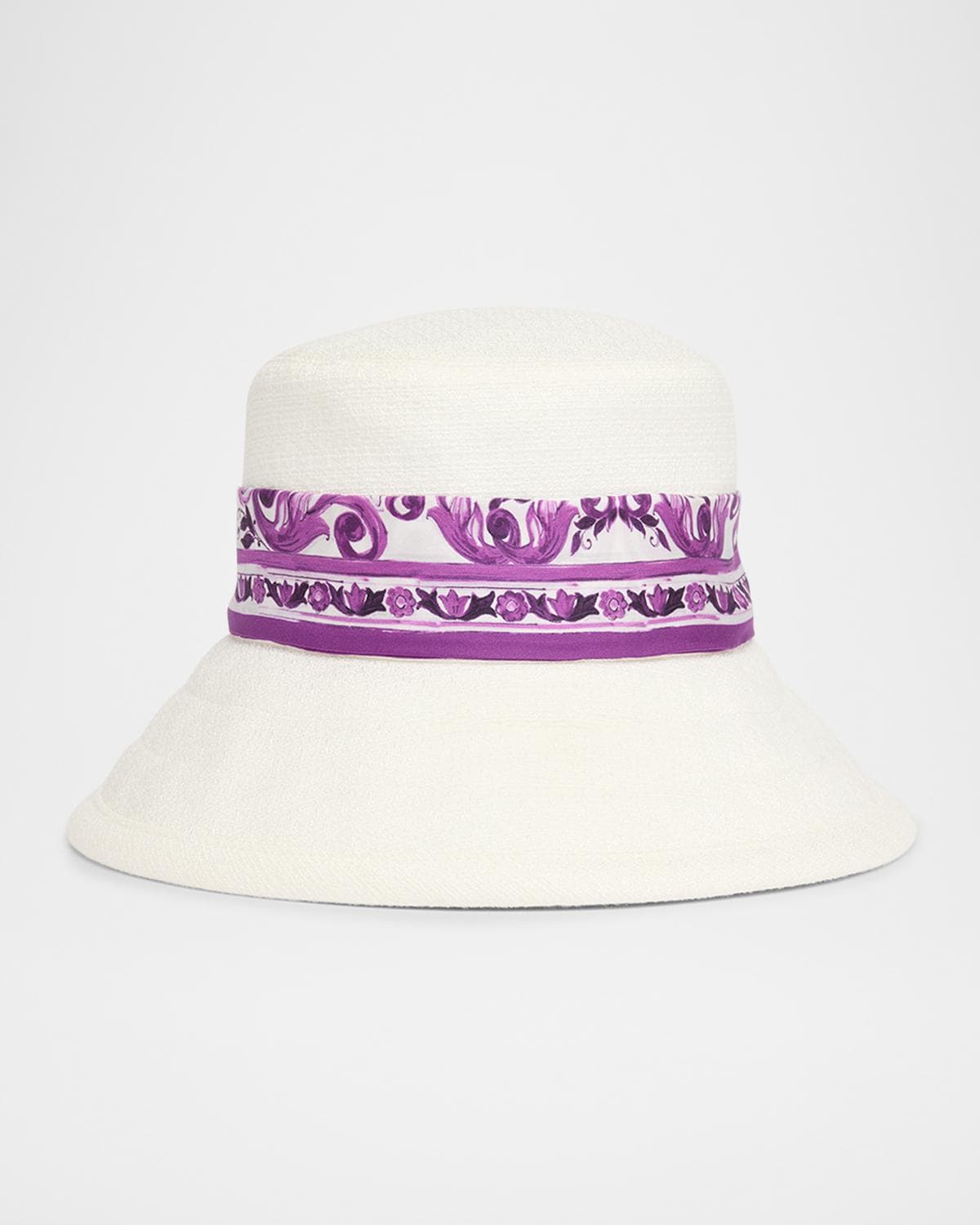 Dolce & Gabbana Cotton Bucket Hat With Silk Scarf · 56CM (7 US)