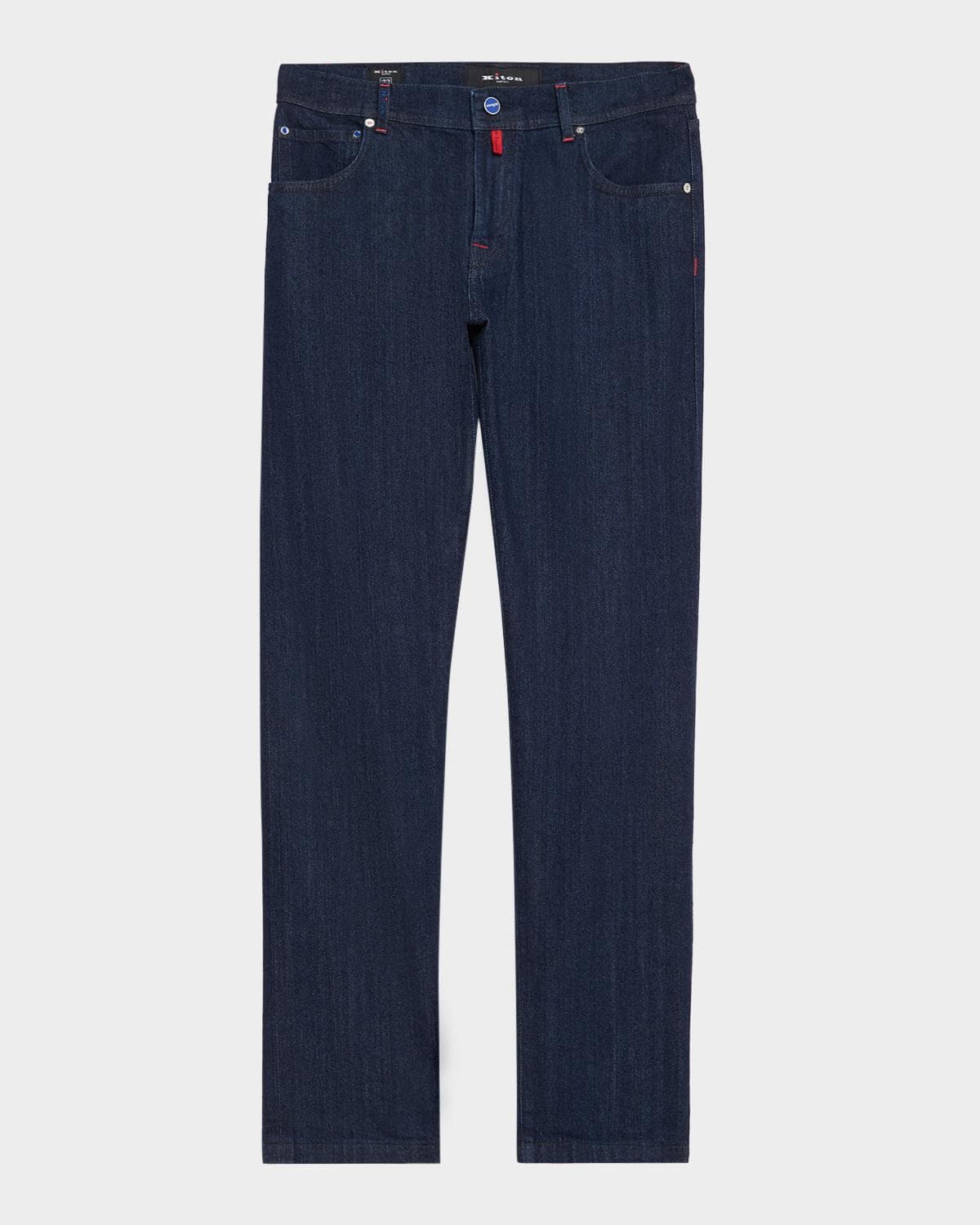 Kiton Men's Dark Wash Straight-Fit Jeans