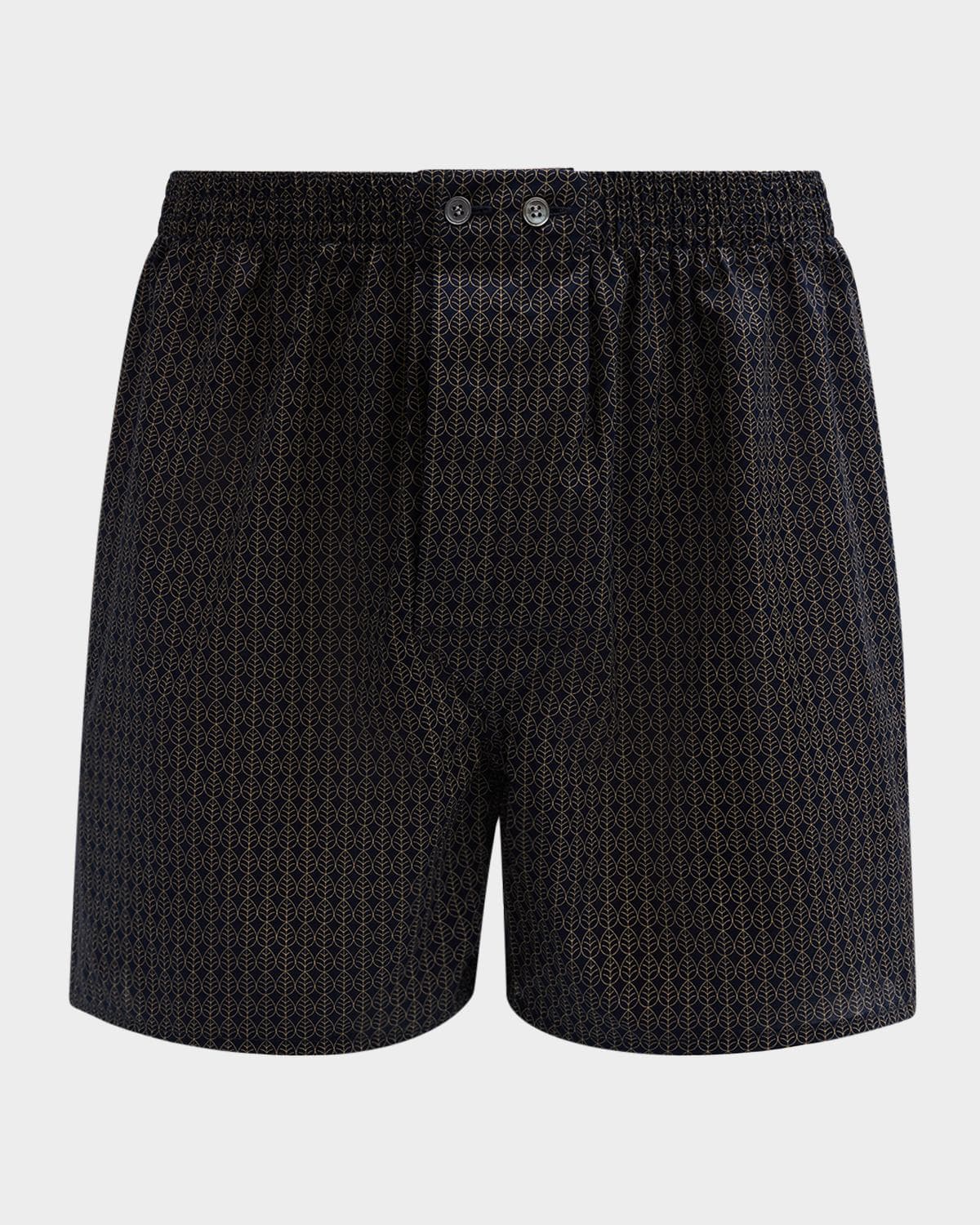 Derek Rose Men's Nelson Leaf-Print Boxer Shorts