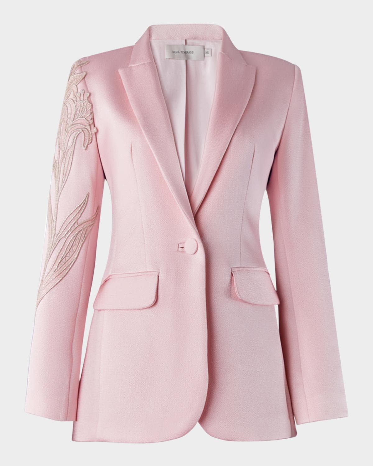 Silvia Tcherassi Rebeca Lace Single-Breasted Jacket · LARGE