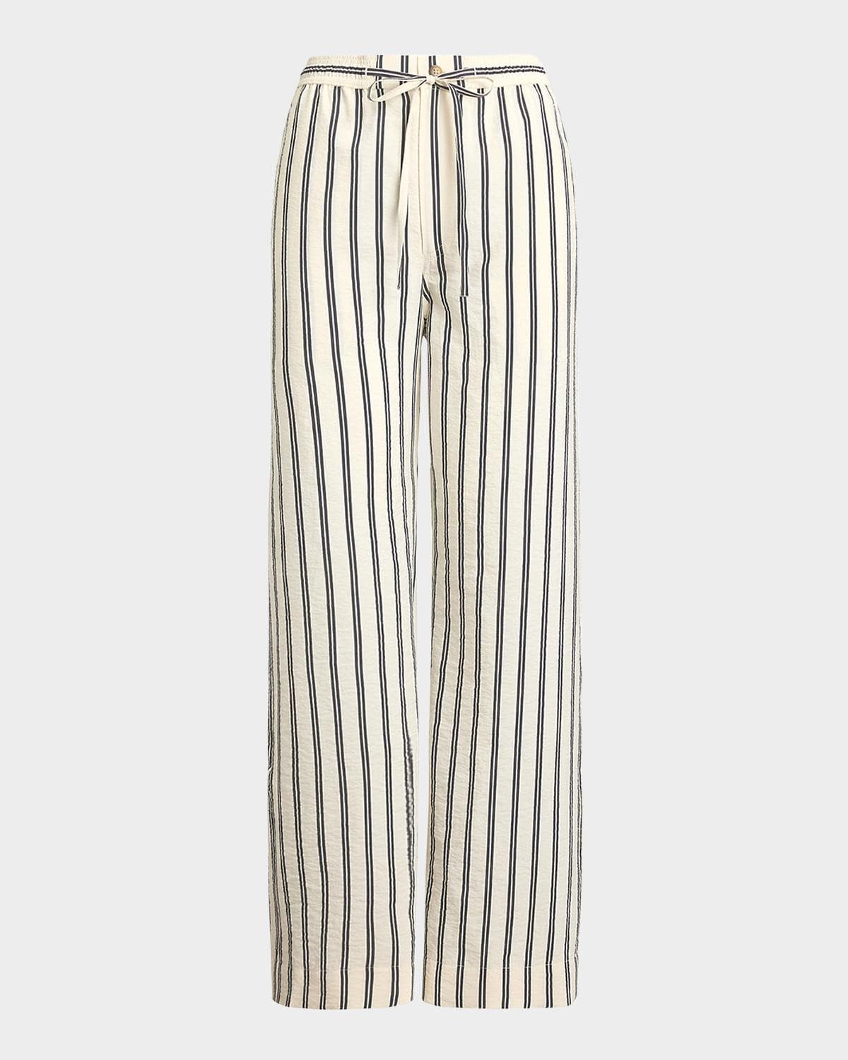 Polo Ralph Lauren Striped Silk-Blend Wide-Leg Pant