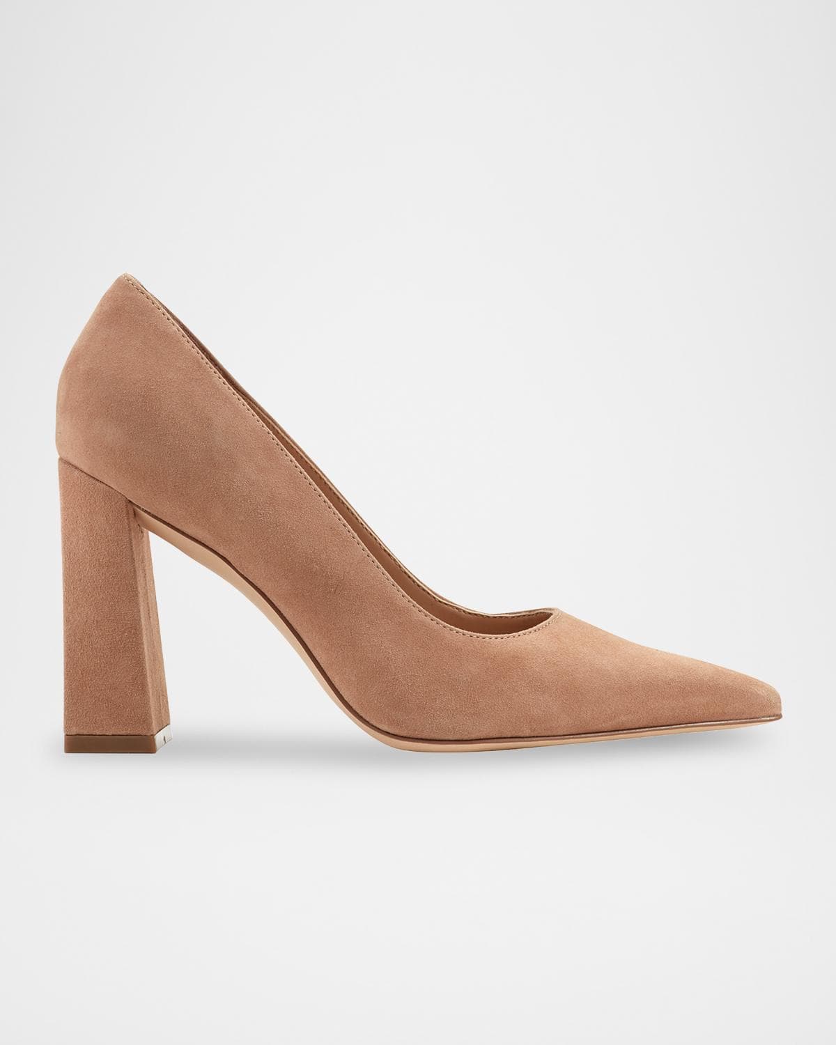 Marc Fisher LTD Minny Suede Snip Toe Block-Heel Pumps