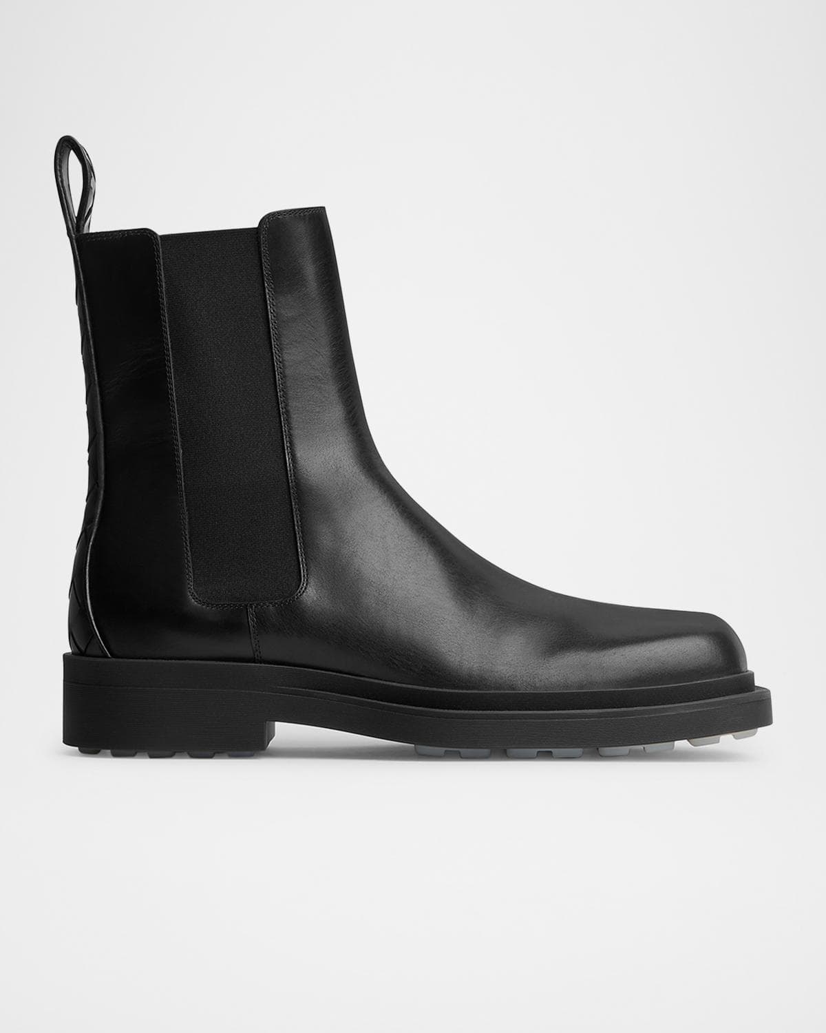 Bottega Veneta Men's Ben Smooth & Intrecciato Leather Chelsea Boots