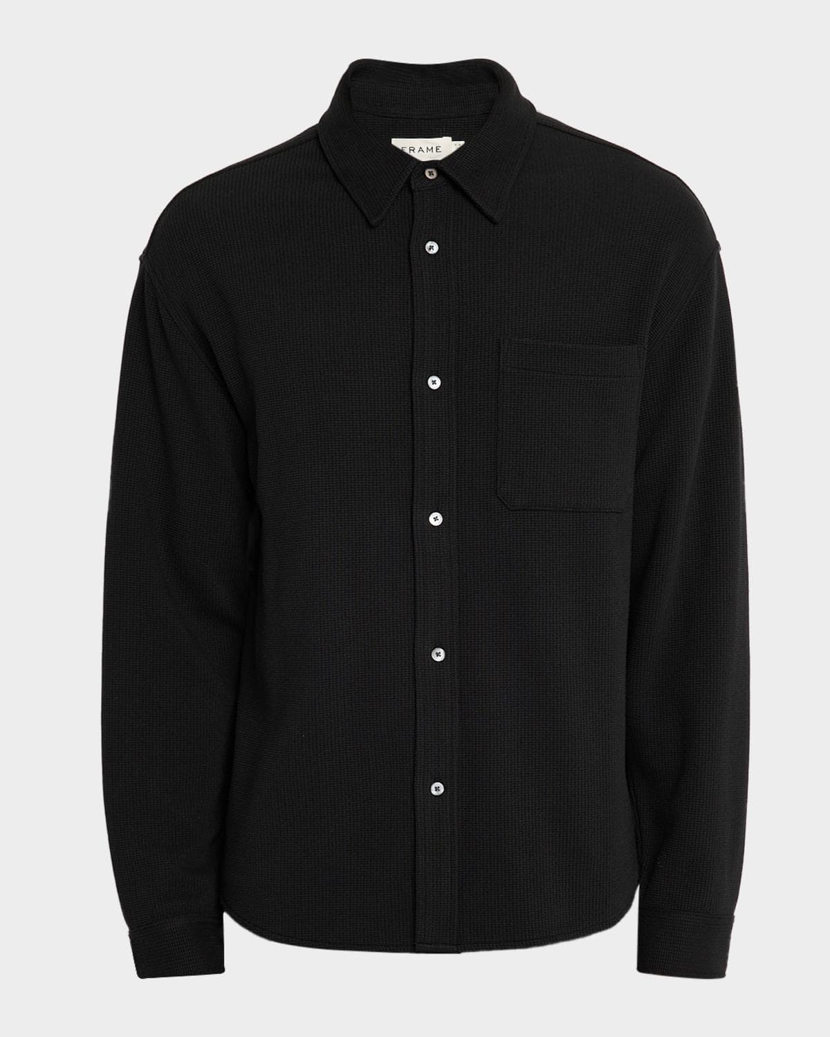 FRAME Men's Cotton Waffle Texture Button-Down Shirt