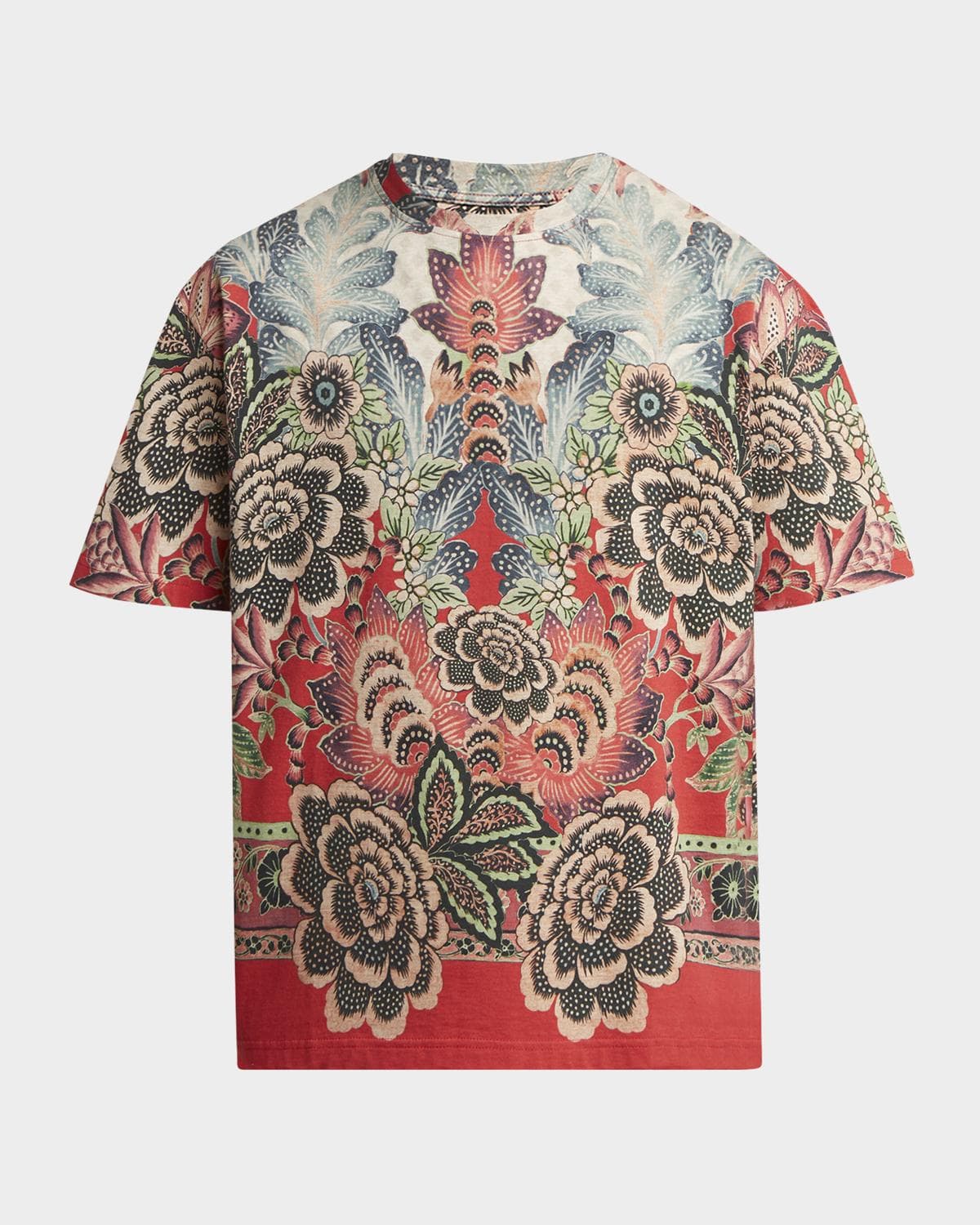 Etro Men's Abstract Floral Crewneck T-Shirt · MEDIUM