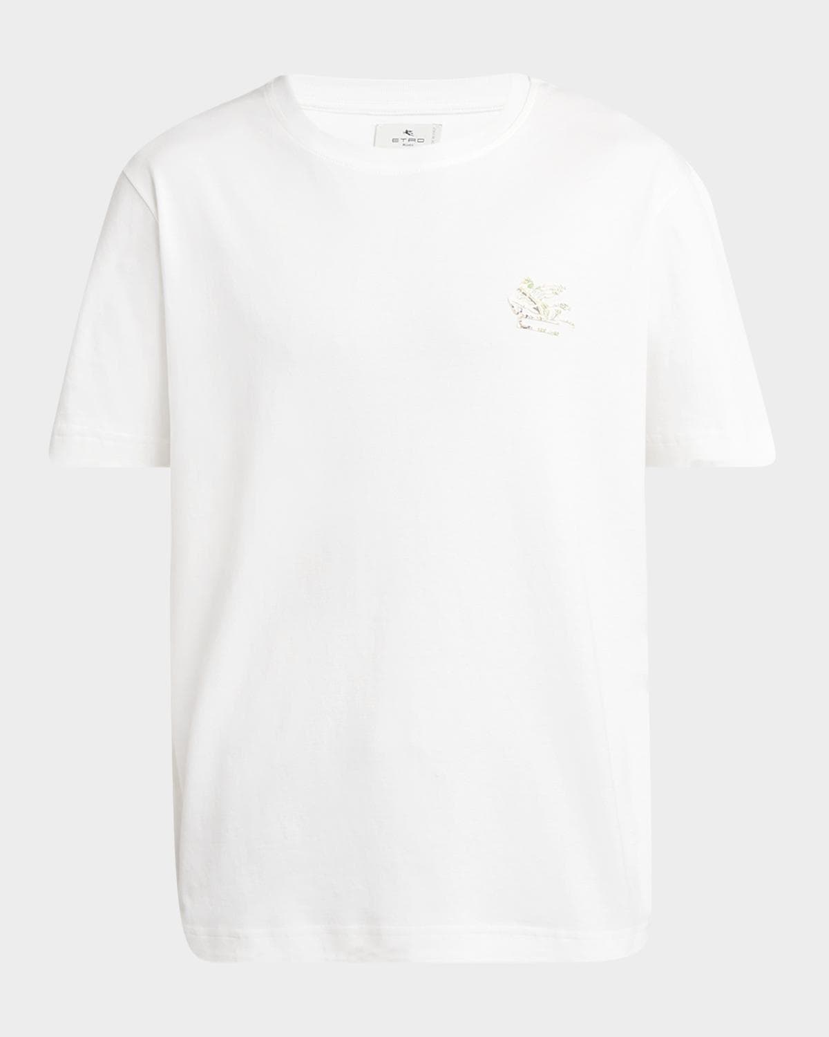 Etro Men's Chest Logo Graphic Crewneck T-Shirt
