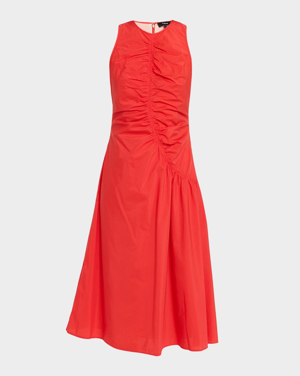 Theory Asymmetric Ruched Tank Dress