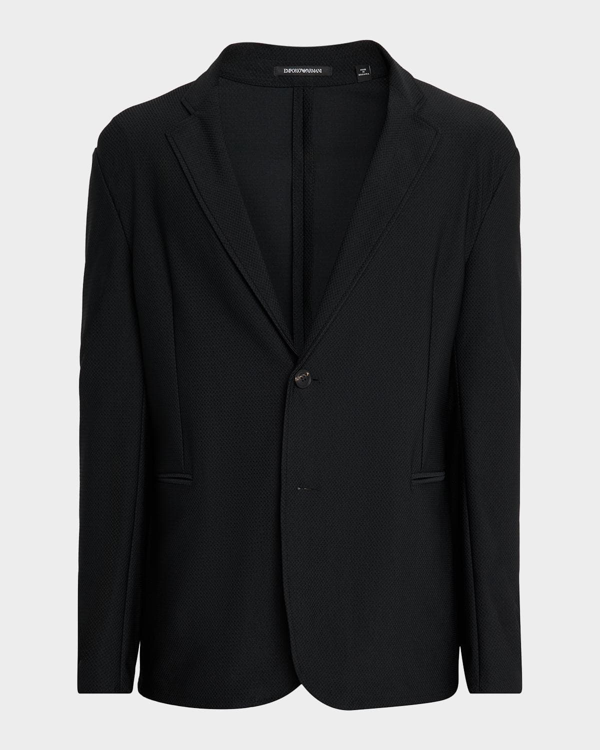 Emporio Armani Men's Rice Stitch Notch Lapel Sport Coat