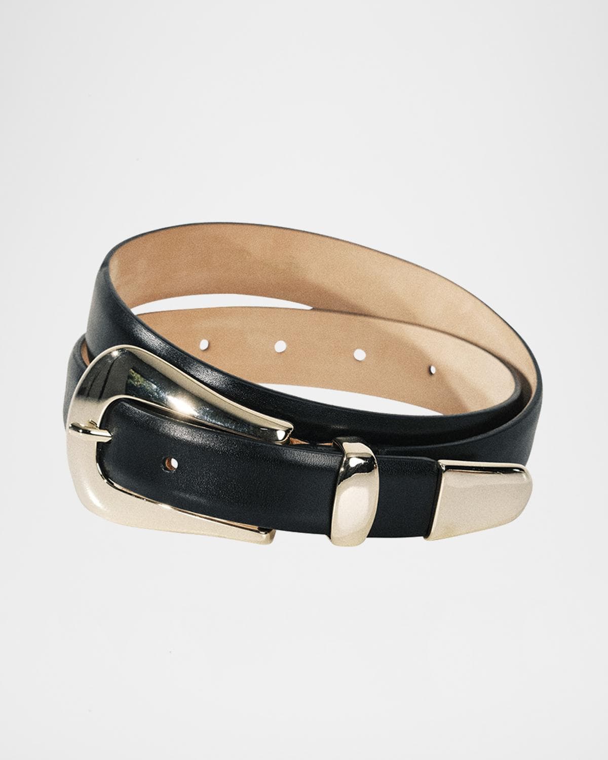 Déhanche Colette Gold-Tone Buckle Leather Belt · LARGE