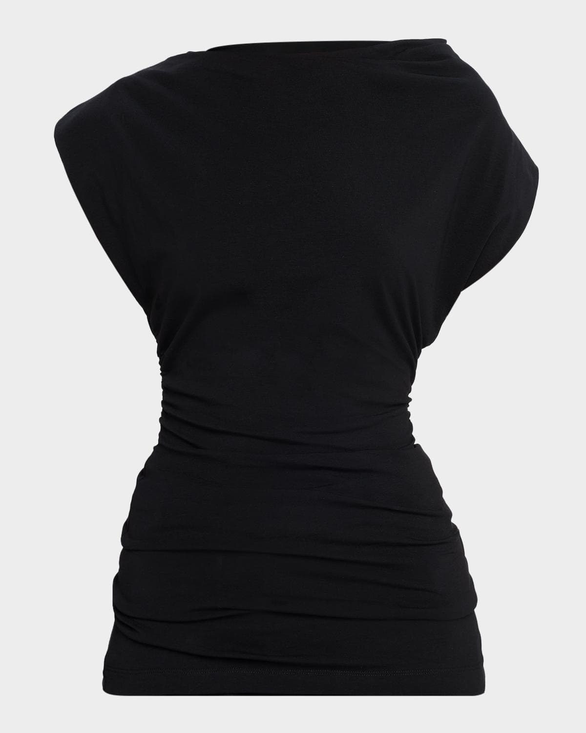 Akyn Studio Isla Ruched Cotton Jersey Top · X-LARGE