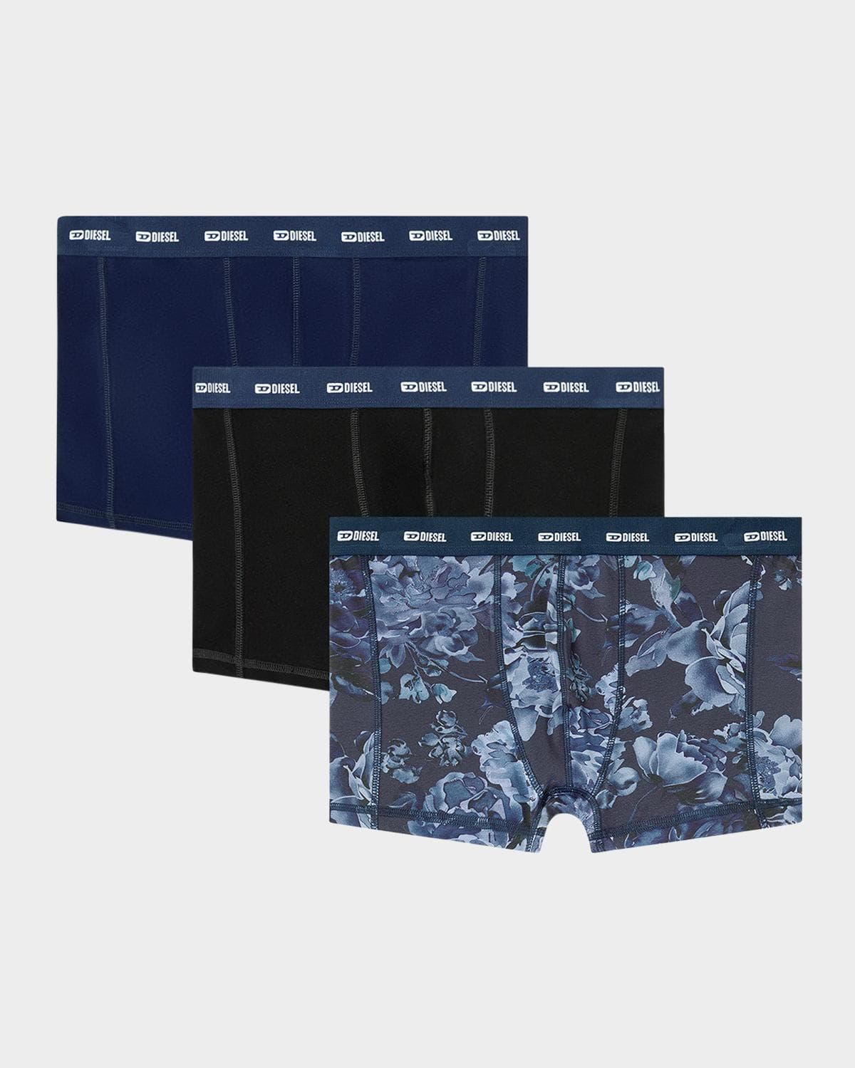 Diesel Men's Damien Multi-Pattern 3-Pack Boxer Briefs