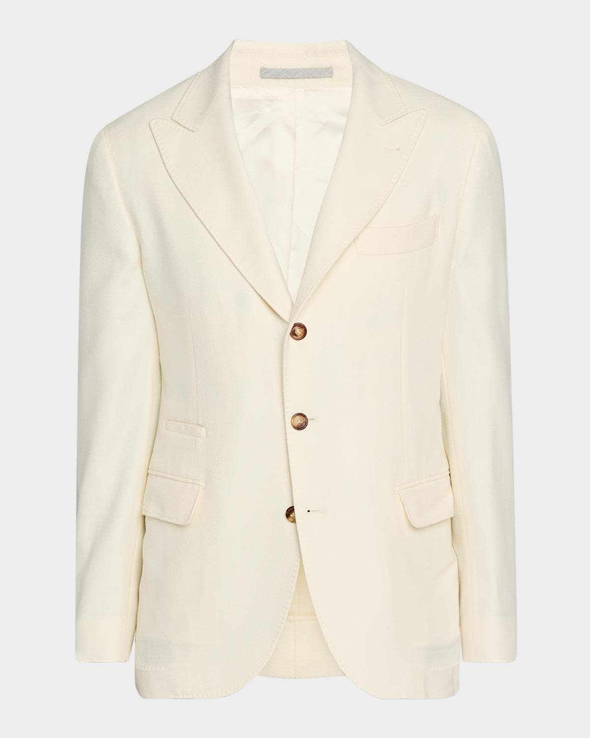 Brunello Cucinelli Men's Cavallery Twill Peak-Lapel Sport Coat
